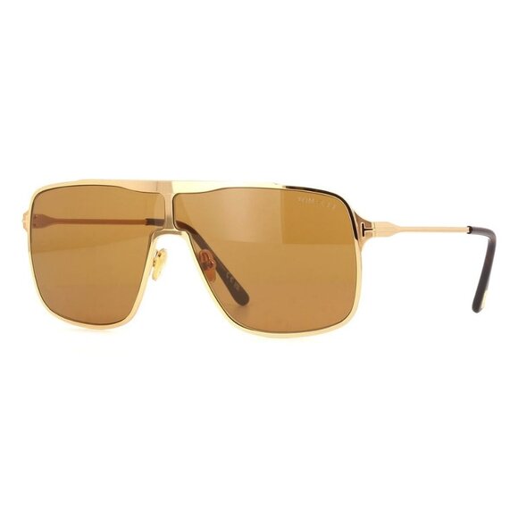 New TOM FORD Zappa Gold Square FT1173/S 30E Sunglasses Women - Picture 1 of 4